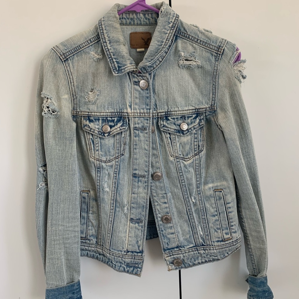 Ripped Hollister Jean Jacket